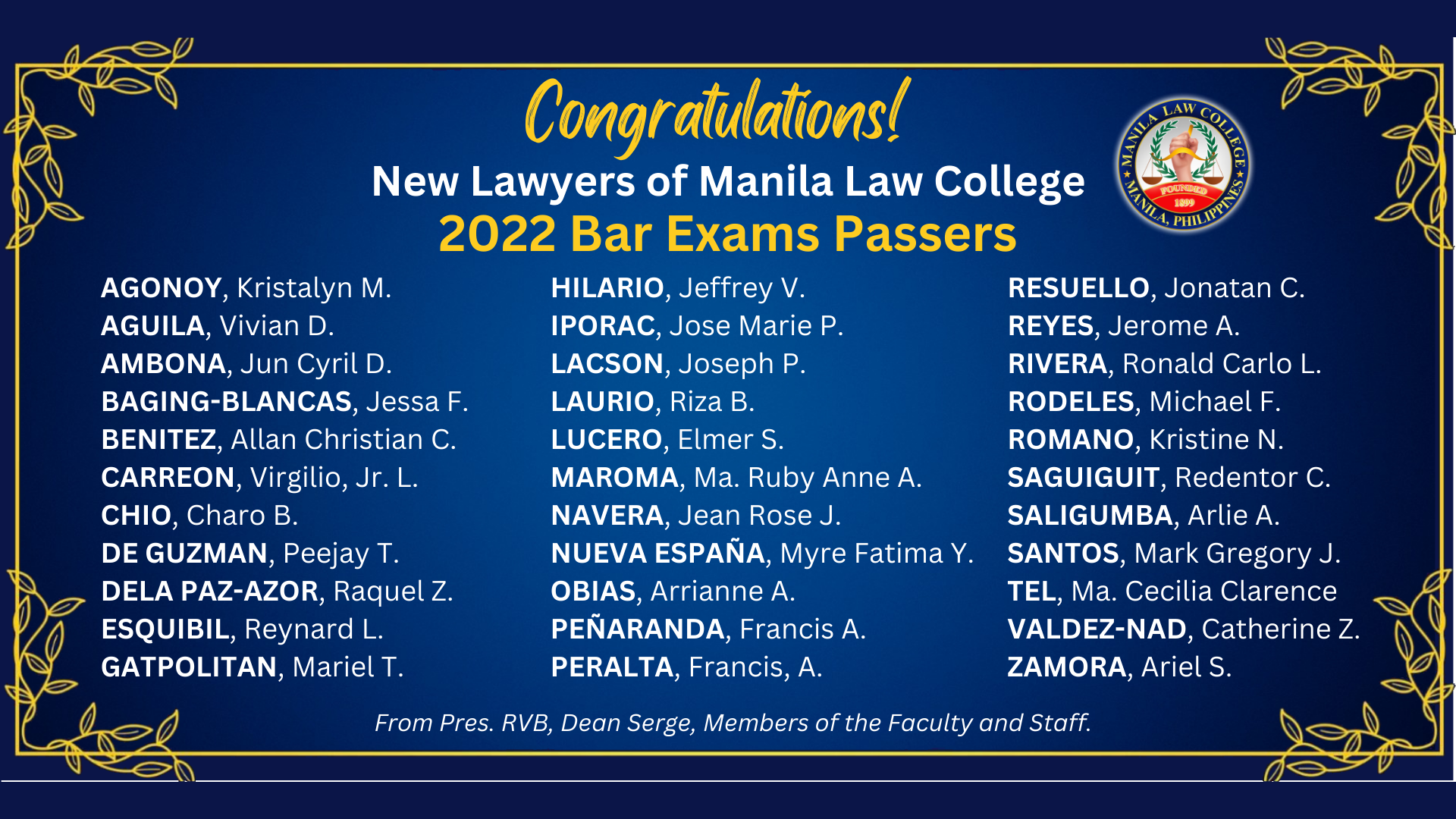 MLC Welcomes 33 New Lawyers