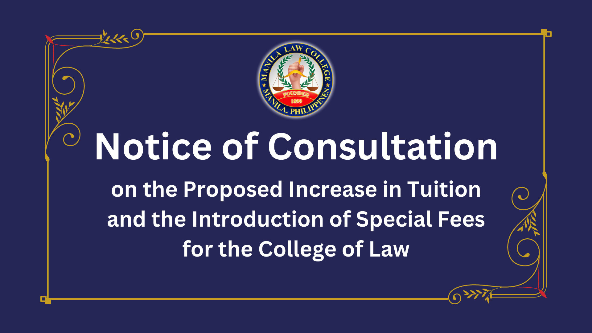 Notice of Consultation on Proposed Tuition Fee Increase