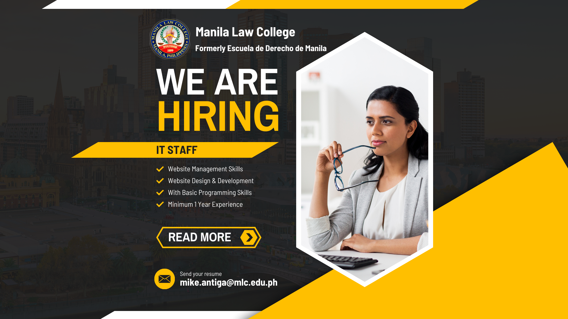 Manila Law Seeks Skilled and Experienced IT Professional for Home-Based Position